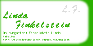 linda finkelstein business card